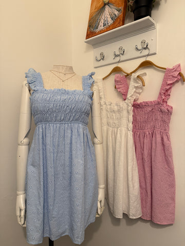 Eyelet woven mini dress 5984