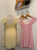 Front tie mini woven dress 6151