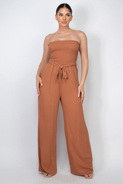 Smocked Ruffle Jumpsuit